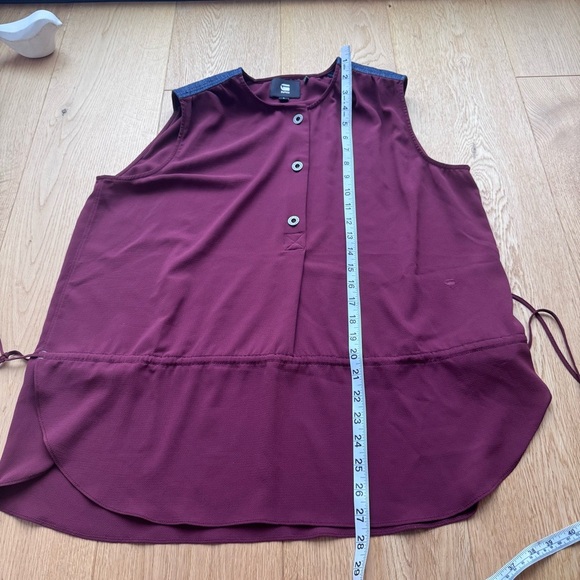 G-STAR RAW CRUSADER SLEEVELESS BLOUSE RED - S - Picture 15 of 17